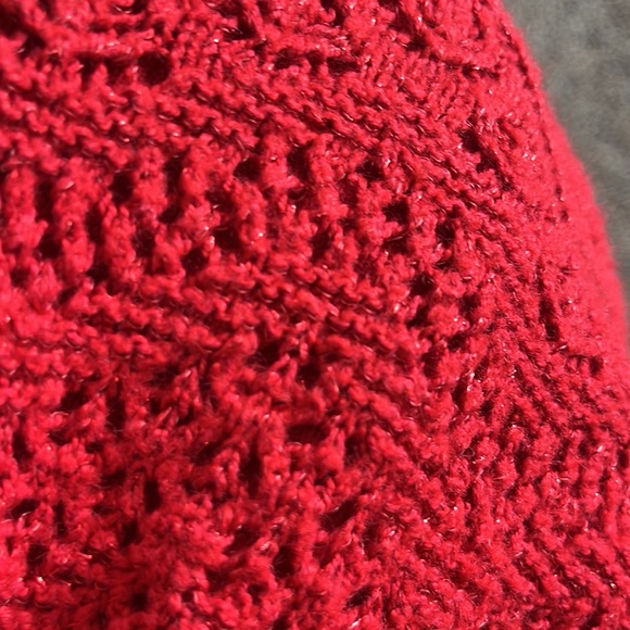 Cat and jack shine knit crochet lined scalloped hem dress size  7/8 - Picture 2 of 6